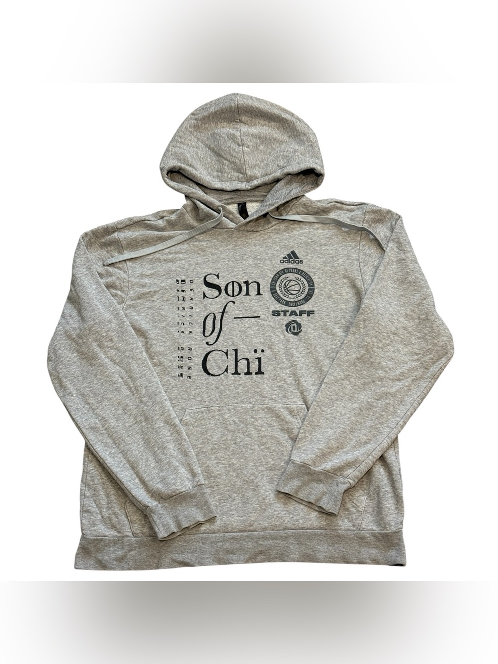 Adidas x Derrick Rose Son Of Chi Gray Staff Issued Hoodie Sweatshirt Mens Medium
